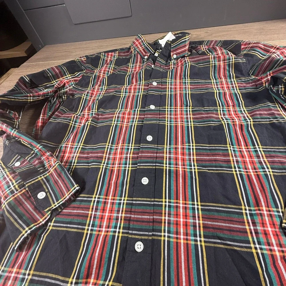 J. Crew Men's Slim Untucked Tartan Plaid Button Down Dress Shirt Size XL NEW